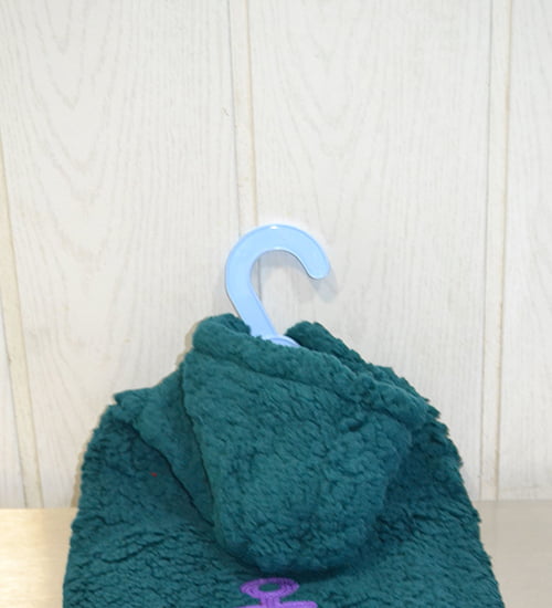 Anorak para perros verde de tejido suave